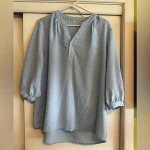 Light Blue Swiss Dot Women’s Shirt